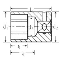 Stahlwille 40 A 9/16 01410034 Zeskant Dopsleutelinzetstuk 9/16 1/4 (6.3 mm) - thumbnail