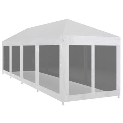 Partytent met 10 mesh zijwanden 12x3 m Partytent met 10 mesh zijwanden 12x3 m