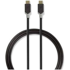 Nedis USB 3.2 Gen 2 10Gbps 100W USB Type-C 1m Antraciet Nedis USB 3.2 Gen 2 10Gbps 100W USB Type-C 1m Antraciet