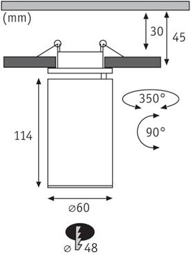 Paulmann Turnal Coin 3SD EBL schwarz 93088 LED-inbouwlamp LED 6 W Zwart (mat) Paulmann Turnal Coin 3SD EBL schwarz 93088 LED-inbouwlamp LED 6 W Zwart (mat)