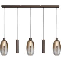 Masterlight Glazen hanglampOlive 3x Ø 18,5cm - 2x Run pendel - cacao - 2431-15-130-5RC20218 - thumbnail