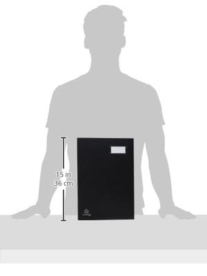 Exacompta handtekenmap voor ft 24 x 35 cm, uit karton overdekt met pvc, 20 indelingen, zwart