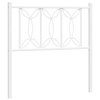 Hoofdbord 75 cm metaal wit - thumbnail