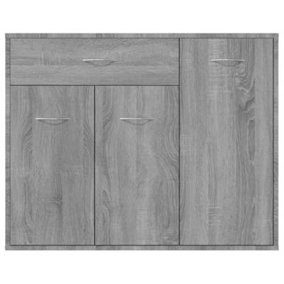 Dressoir 88x30x70 cm bewerkt hout grijs sonoma eikenkleurig