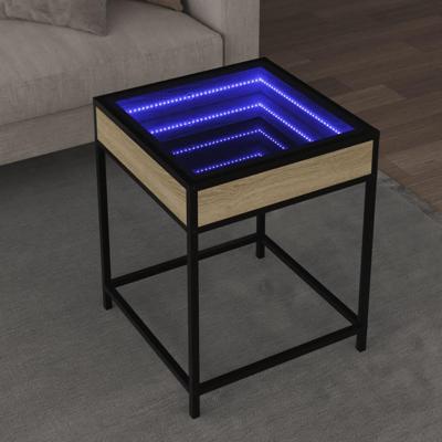 Salontafel met Infinity LED 40x40x51 cm sonoma eikenkleurig Salontafel met Infinity LED 40x40x51 cm sonoma eikenkleurig