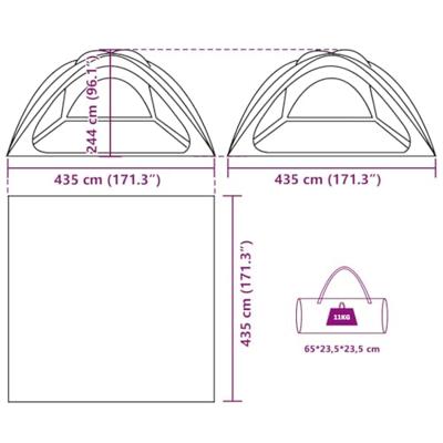 Partytent waterdicht zeegroen - thumbnail