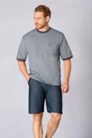 Marine blauwe heren shortama Hajo - thumbnail