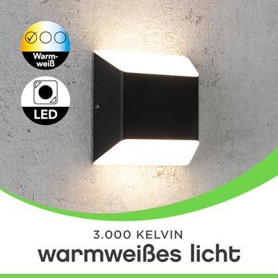 ECO-Light FLOYD 1140110 LED-buitenlamp (wand) LED LED 7.00 W Antraciet