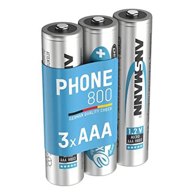Ansmann DECT maxE HR03 Oplaadbare AAA batterij (potlood) NiMH 800 mAh 1.2 V 3 stuk(s) Ansmann DECT maxE HR03 Oplaadbare AAA batterij (potlood) NiMH 800 mAh 1.2 V 3 stuk(s)