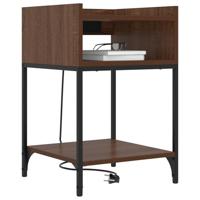 Nachtkastje bruin eikenkleur 40 x 40 x 61 cm Bewerkt hout - thumbnail