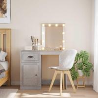 Kaptafel met LED-verlichting 90x42x132,5 cm betongrijs - thumbnail