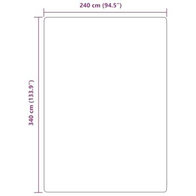 Hoogpolig vloerkleed NAVARRA 240x340 cm polyester lichtgrijs