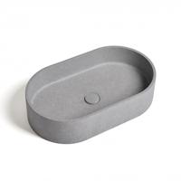 Waskom Ideavit Idea.Form 60x35x12 cm Ovaal Beton Grijs - thumbnail