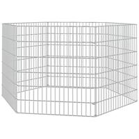 Konijnenkooi met 6 panelen 54x60 cm gegalvaniseerd ijzer - thumbnail