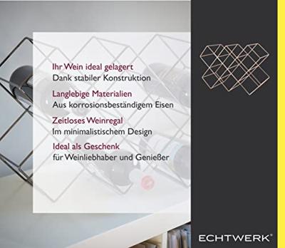 ECHTWERK Keukenaccessoires (Wijnrek voor 8 flessen, Brons)
