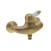 Opbouw Douchekraan Sapho Kirké Mengkraan Retro Wit 1-hendel Brons - thumbnail