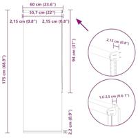 Rolgordijn verduisterend 60x175cm stofbreedte 55,7 cm polyester - thumbnail