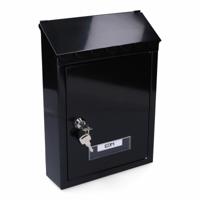 Brievenbus EDM 85806 Standard Zwart Staal 21 x 6 x 30 cm - thumbnail