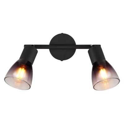 Globo Zwarte plafondlampSatella 2-lichts - 54312-2