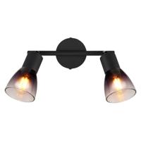 Globo Zwarte plafondlampSatella 2-lichts - 54312-2 - thumbnail