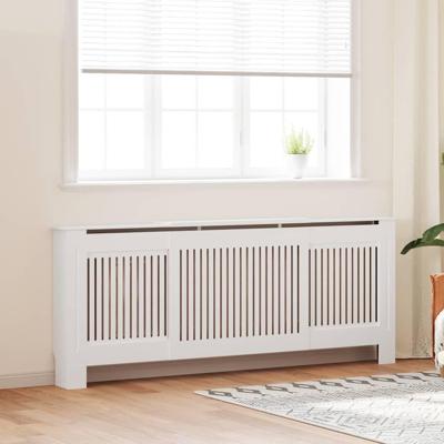 Radiatorafdekking 2 pcs Wit (142-205) x 20.5 x 81.5 cm