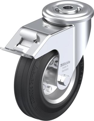 Blickle LER-VE 125R-FI Zwenkwiel met rem Wieldiameter: 125 mm Draagvermogen (max.): 100 kg 1 stuk(s)