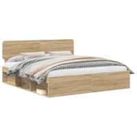 Bedframe met hoofdeinde Sonoma 180 x 200 cm Massief grenenhout - thumbnail