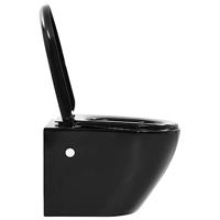 Hangend toilet randloos keramiek zwart - thumbnail