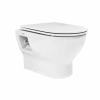 Wiesbaden Mercurius wandcloset met flatline zitting wit - thumbnail