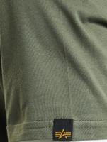 Alpha Industries / t-shirt Basic Reflective in olijfgroen - thumbnail