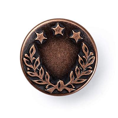 Jeansknopen lauwerkrans 17mm oud koper Jeansknopen lauwerkrans 17mm oud koper