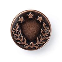 Jeansknopen lauwerkrans 17mm oud koper - thumbnail