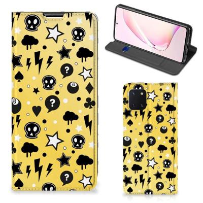 Mobiel BookCase Samsung Galaxy Note 10 Lite Punk Geel Mobiel BookCase Samsung Galaxy Note 10 Lite Punk Geel