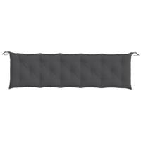 Tuinbankkussens 2 st 180x50x7 cm stof gemleerd antracietkleur - thumbnail