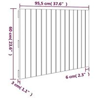 Wandhoofdbord 95,5x3x60 cm massief grenenhout - thumbnail