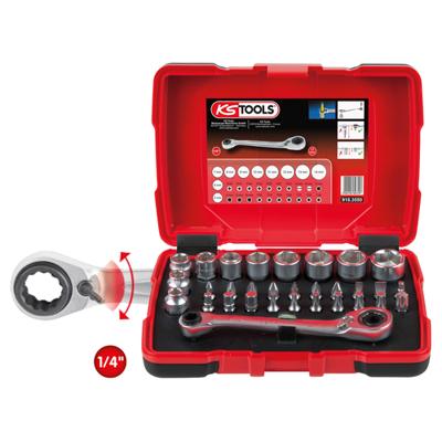 KS TOOLS Ks-tools dopsleutel- en bitset bit-rate 31tlg.