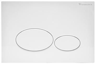 Wiesbaden X32 drukplaat voor inbouwreservoir glans wit