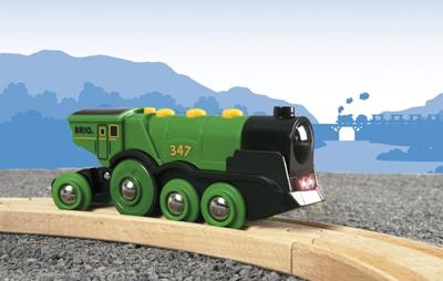 BRIO Big Green Action Locomotive - thumbnail