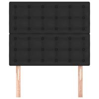 Hoofdborden 2 st 90x5x78/88 cm kunstleer zwart - thumbnail