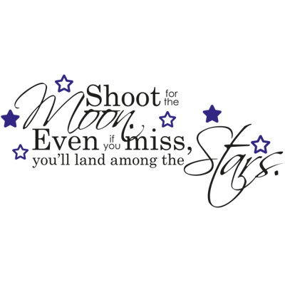 Shoot for the moon - Muursticker Shoot for the moon - Muursticker