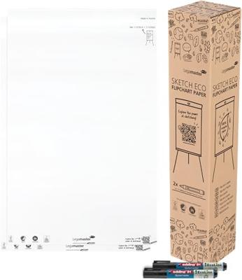 Flipoverpapier legamaster sketch eco blanco 2x 50v Flipoverpapier legamaster sketch eco blanco 2x 50v