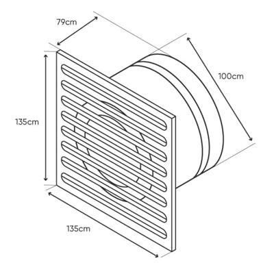 Enzo Orno badkamer - toilet ventilator wit 100mm + timer - 8611010