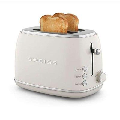 Vintage broodrooster voor 2 sneetjes - SWEISS - GRS8 - 850 W - Verstelbare thermostaat - Beige