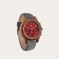 Houten Horloge Ruby Silver Grey - thumbnail