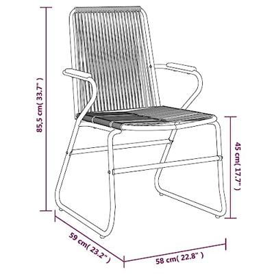 9-delige Tuinset PVC-rattan zwart