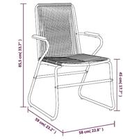 9-delige Tuinset PVC-rattan zwart - thumbnail