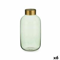 Vaas Groen Gouden Glas 14,5 x 29,5 x 14,5 cm (6 Stuks) - thumbnail