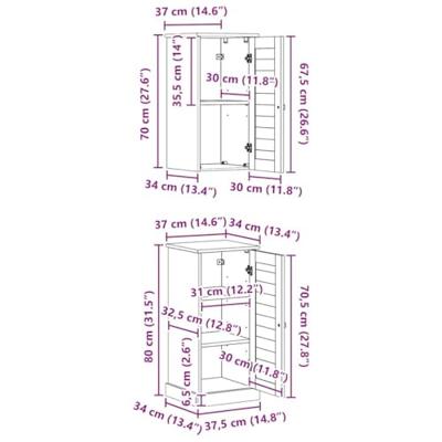 Badkamermeubelset met plank VIGO 2 pcs Bruin en Honingbruin