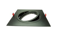 AR111 armatuur inbouw 1 voudig 180mm zwart vierkant 148-034-7 Tronix - thumbnail