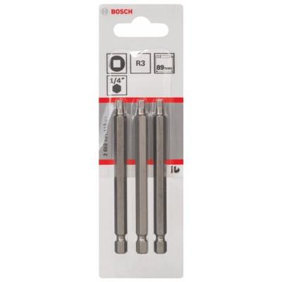 Bosch Accessories Vierkant-bit 3 Extra hard E 6.3 3 stuk(s)